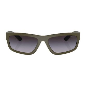 Prada Grey Gradient Rectangular Mens Sunglasses PS 05ZS 15X09U 59