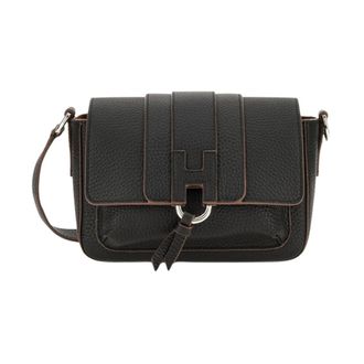 Hogan Cross Body Bags, female, Black, Size: ONE SIZE Trend Flap Bag