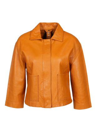 Freaky Nation Lederjacke FREAKY NATION Brenda-FN, Damen, Gr. M (38), orange, Oberstoff: 100% Leder, Basic, Jacken Lederjacke