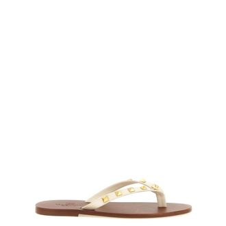 Valentino Garavani Schoenen, Dames, Wit, 40 EU, Rockstud Thong Sandal