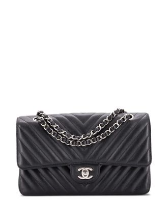 Chanel Classic Double Flap Bag Chevron Caviar Medium shoulder bag - Black