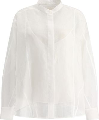 Jil Sander Womens Shirt With Petticoat - White Cotton - Size EU 38 (Womens)