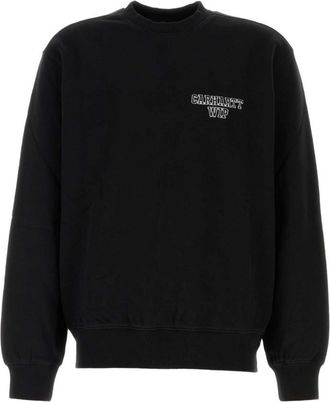 Carhartt Work in Progress Black Crewneck Logo Sweatshirt