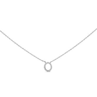 House of Brilliance 10K Gold Diamond Accent A-Z Block Initial Pendant Necklace