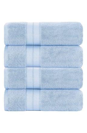 Modern Threads Spunloft Bath Towel - Set of 4 in Blue at Nordstrom Rack