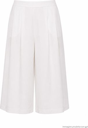 Meimeij Off White Bermuda Cotton Shorts