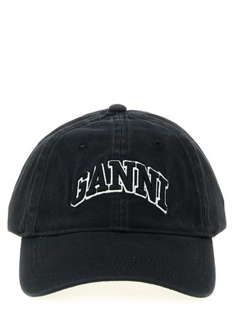 Ganni Black Logo Base Ball hat