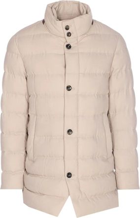 Herno padded single-breasted coat - Neutrals