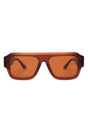 DEZI Miami 56mm Flat Top Sunglasses in Miami Caramel /Amber at Nordstrom