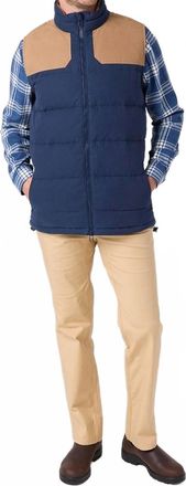 Mountain Khakis Ryker Peak Down Vest In Crater Navy