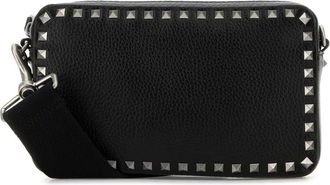 Valentino Garavani Black Leather Rockstud Crossbody Bag
