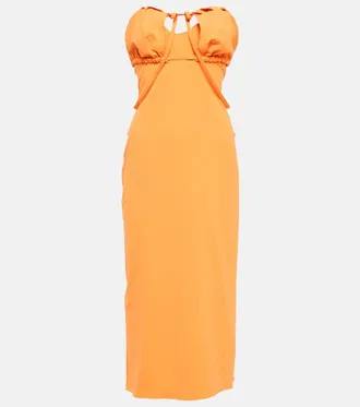 【関税＆送料込み】Jacquemus 'La Robe Peplo' Yellow Long Dr Jacquemus La Robe Peplo Dress | Yellow | FARFETCH