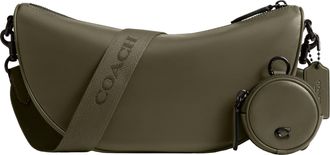 Coach Coach Mens Hall Soft Sling Bag in Paperweight Leather, Green, One Size