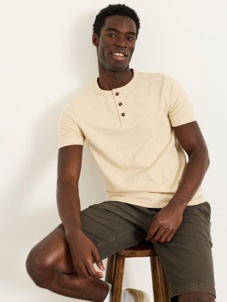 Fat Face FatFace Natural Short Sleeve Woodside Henley