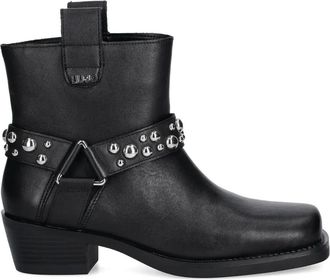 Liu Jo studded-strap boots - women - Leather/Polyester/Polyurethane/Leather/Rubber - 38 - Black