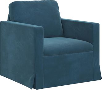 vidaXL Sof&aacute; Azul 78 X 78 X 80 Cm Terciopelo Vidaxl
