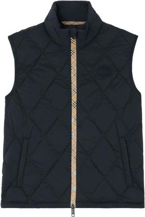 Burberry Jassen, Heren, Blauw, S, Acresford Quilted Down Vest