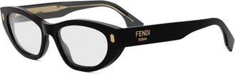 Fendi Stijlvolle Model Dames Handtas - unisex - Brillen - Zwart - 53 MM - Leer - Accessoires