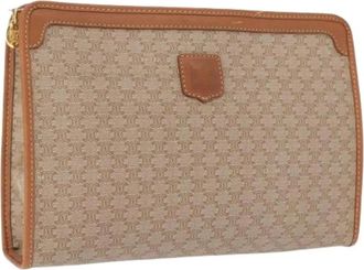 Celine Pre-owned Clutches, female, Beige, Size: ONE SIZE Pre-owned Vintage Clutch