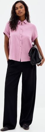 Sams&oslash;e & Sams&oslash;e Saharper pleated pant Fit: Wide leg, mid rise