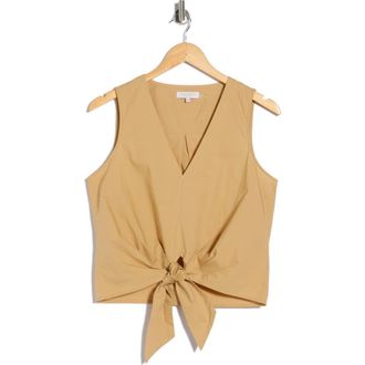 Ramy Brook Svetlana Tie Hem Sleeveless Crop Top in Burlap at Nordstrom Rack, Size Xx-Small Regular