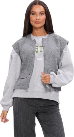 Modstr&ouml;m Jassen, Dames, Grijs, S, Wol, Bibbermd Vest