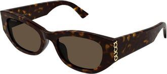 Gucci Cat Eye Sunglasses - female - Gucci - Sunglasses - Brown - 55 MM - Accessories