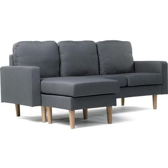 Habitat et Jardin Habitat Et Jardin - Divano angolare reversibile in tessuto Gabby - 3 posti - Grigio