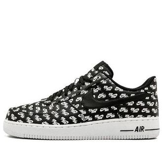Nike Air Force 1 Low 07 QS All Over Logo Black AH8462-001