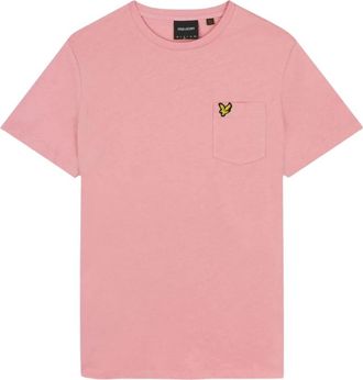 Lyle & Scott Klassiek Bedrukt T-shirt met Korte Mouwen - Heren - T-shirts - Roze - 2XL - Katoen - Tops
