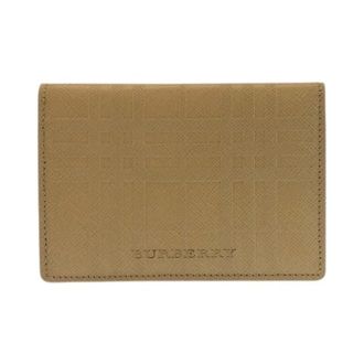 Burberry Pre-owned Wallets, female, Beige, Size: ONE SIZE Pre-owned Leather Card Case