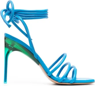 Off-white Plexi 110mm ankle-strap sandals - women - Calf Leather/Calf Leather/Calf Leather - 36 - Blue