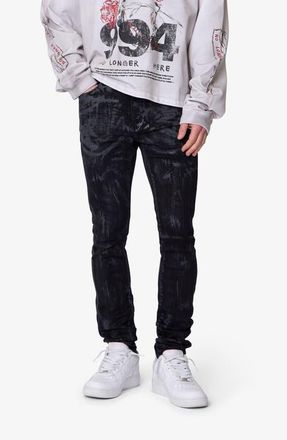mnml Waxed Skinny Jeans in Black at Nordstrom, Size 32