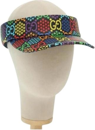 Gucci Pre-owned Canvas Hoed - Dames - Vintage Accessoires - Veelkleurig - ONE Size - Vintage
