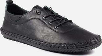 Lunar Womens St Ives Womens Plimsoll Trainers - Black - Size: 7