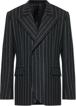 Dolce & Gabbana Pinstripe Patroon Blazer - Heren - Blazers - Zwart - L - Wol - Jassen