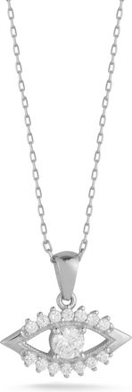 Glaze Jewelry Sterling Silver Evil Eye Necklace