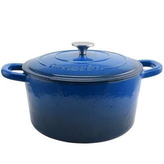 Crock-pot 7 Quart Round Cast Iron Dutch Oven in Blue at Nordstrom