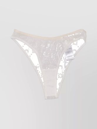 Marine Serre sheer lace detailing high-cut panties
