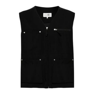 Maison Margiela Waistcoats, male, Black, L, Black Vest