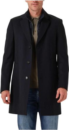 HUGO BOSS Jassen, Heren, Blauw, M, Wol, H-Hyde-Bib-254