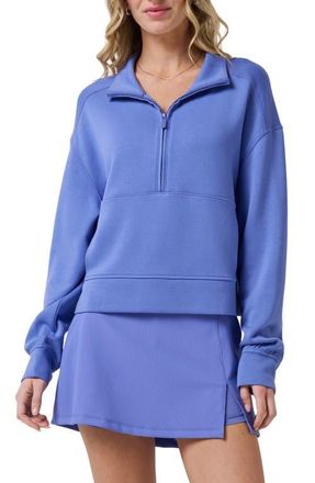 Travis Mathew Skyloft Soft Half Zip Sweatshirt in Baja Blue at Nordstrom, Size Xx-Large