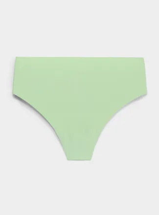 Miiyu Womens Stretch microfibre high-waist thong Recycled nylon