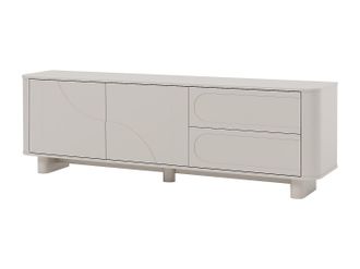 Vente-Unique Mueble para TV con 2 puertas y 2 cajones - Beige - DIGARA