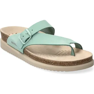 Mephisto Helen Toe Loop Sandal in Light Grass at Nordstrom, Size 11
