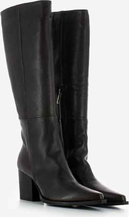 Stimm Stivale texano mezza zip testa di moro