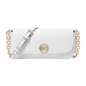 Michael Kors Cross Body Bags, female, White, Size: ONE SIZE Nolita Small Pebbled Leather Crossbody Bag