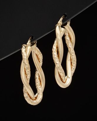 Italian Gold, Inc 14K Italian Gold Intertwined Hoops