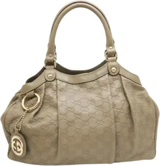 Gucci Pre-owned Handbags, female, Beige, Size: ONE SIZE Pre-owned Vintage Handbag