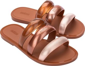 Melissa Eclipse Slide Sandal in Gold/Brown at Nordstrom Rack, Size 7